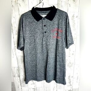 MLB Dri Fit Men Cleveland Indians Short Sleeve Polo Shirt Sz Large Gray Heather
